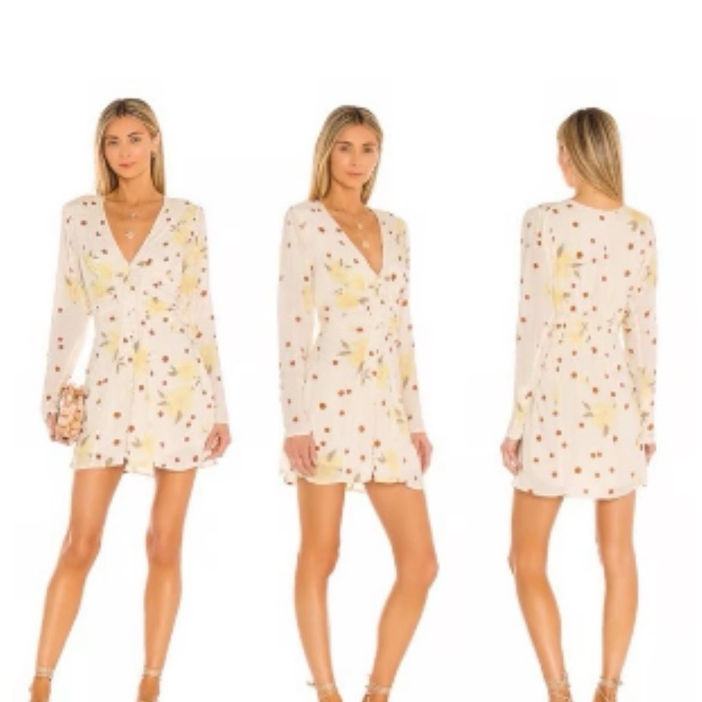 Free People Cream and Brown Polka Dot Dress - Picture 3 of 5